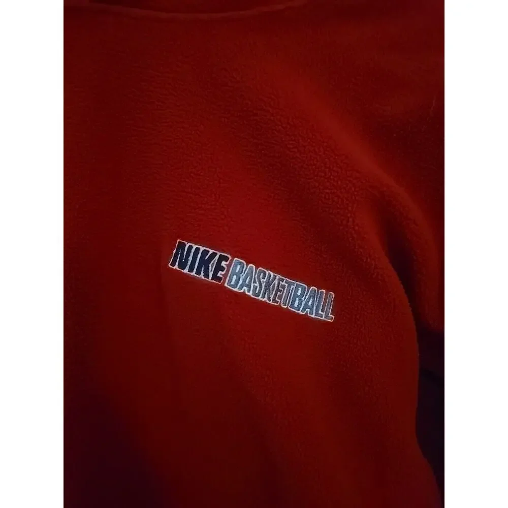 Vintage Nike Basketball Red Fleece Pullover Hoodie Sweatshirt Boys Sz XL (18-20)